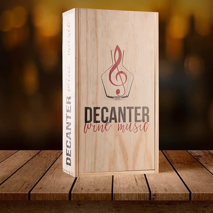 Decanter cofanetto legno